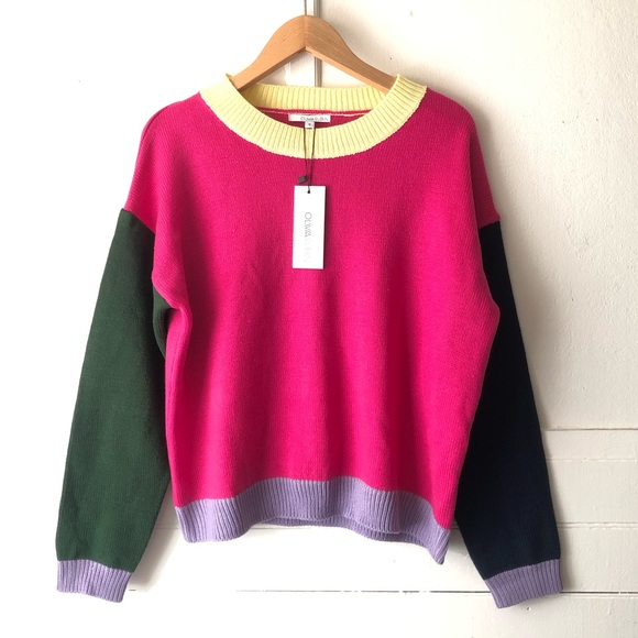 New NWT Olivia Rubin Aria Color Colour Block Sweater Women's Small - Picture 4 of 10